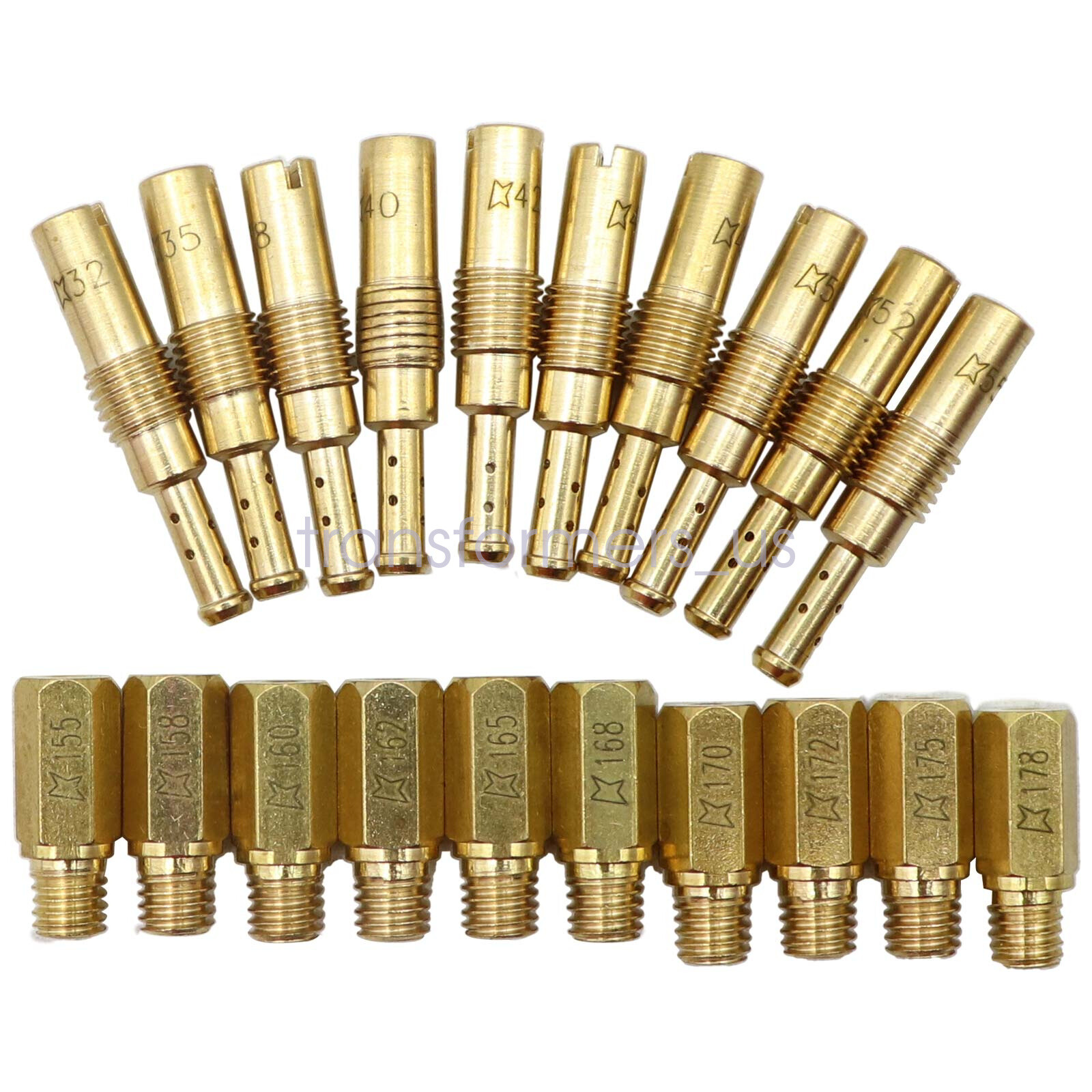 10Pcs Slow Pilot Jet 10Pcs Carburetor Main Jet kit & for PWK Keihin OKO CVK PWM