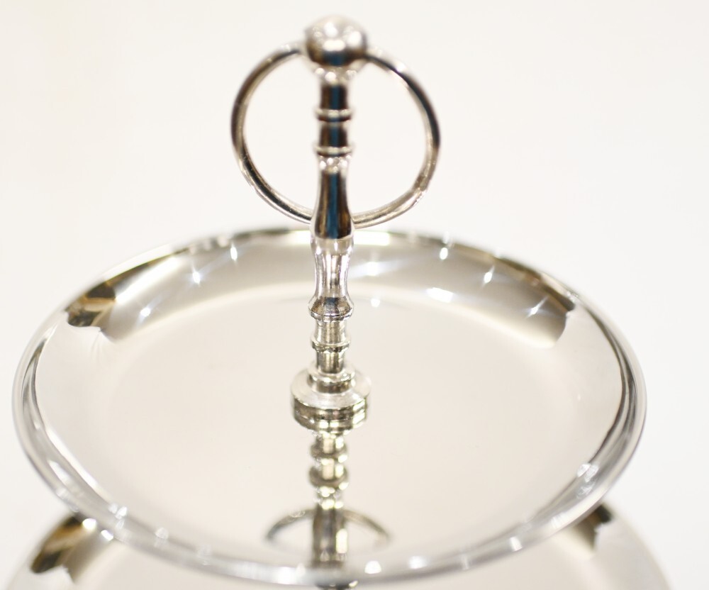Silver Plate Cake Stand 3 Tiered Afternoon Tea