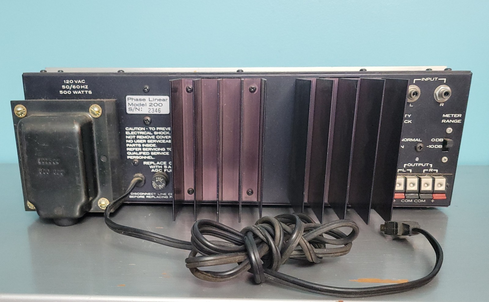 Vintage PHASE LINEAR 200 Power Amplifier – Bob Carver – Parts / Project Amp