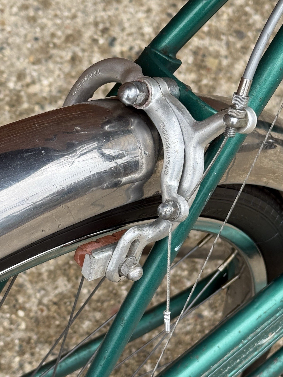 Vintage 1955 3-Speed Schwinn Corvette Bicycle Green Super Nice Refurbished Look