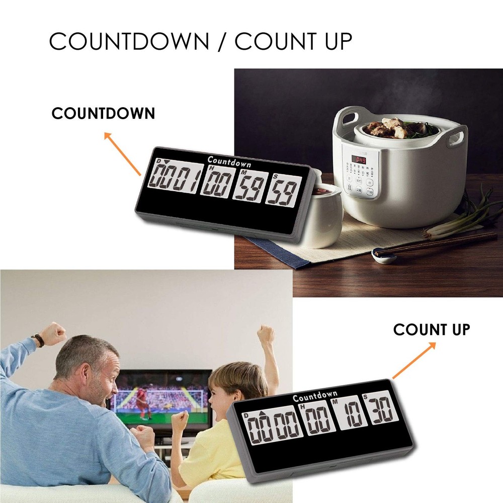 Retirement Countdown Timer - 9,999 Days Digital, Loud Alarms