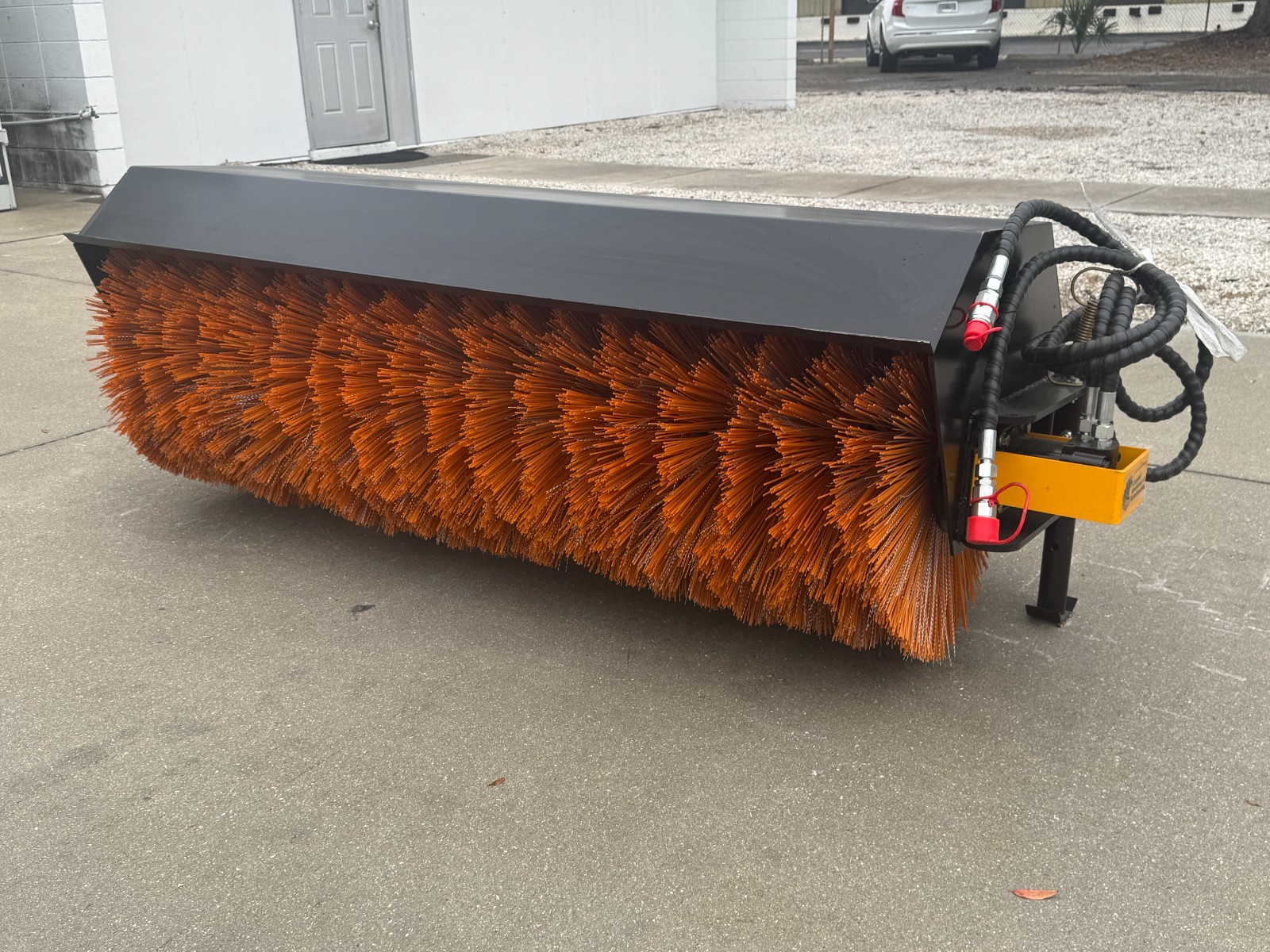 Skid Steer Angle Broom Heavy Duty Manual Sweeper Attachment 72" Poly Wire Brush