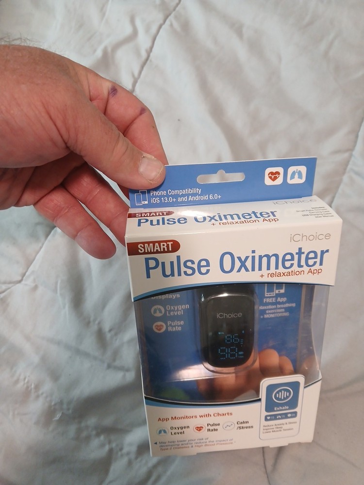 iChoice Smart Pulse Oximeter Bluetooth Heart Rate & Oxygen Digital Reader