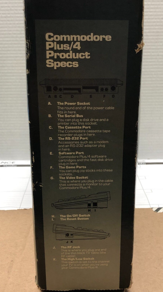 Vintage Commodore Plus/4 computer with Original box / INTEGRATED SOFTWARE MANUAL