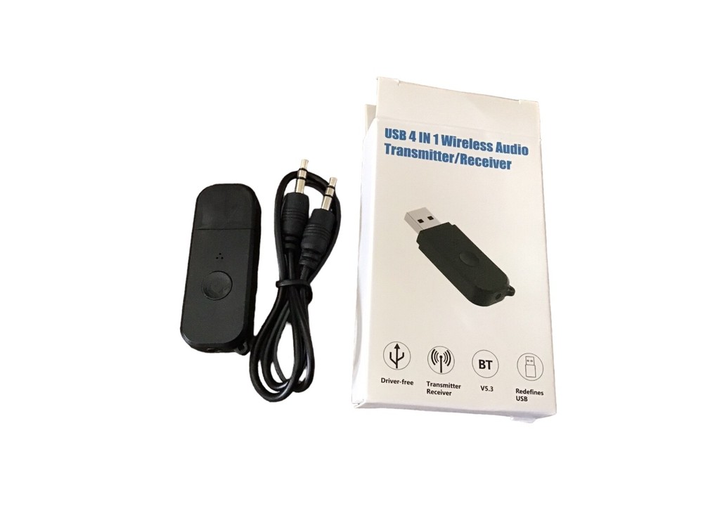 USB 4 In 1 Wireless Audio Transmitter Receiver 5.3 USB