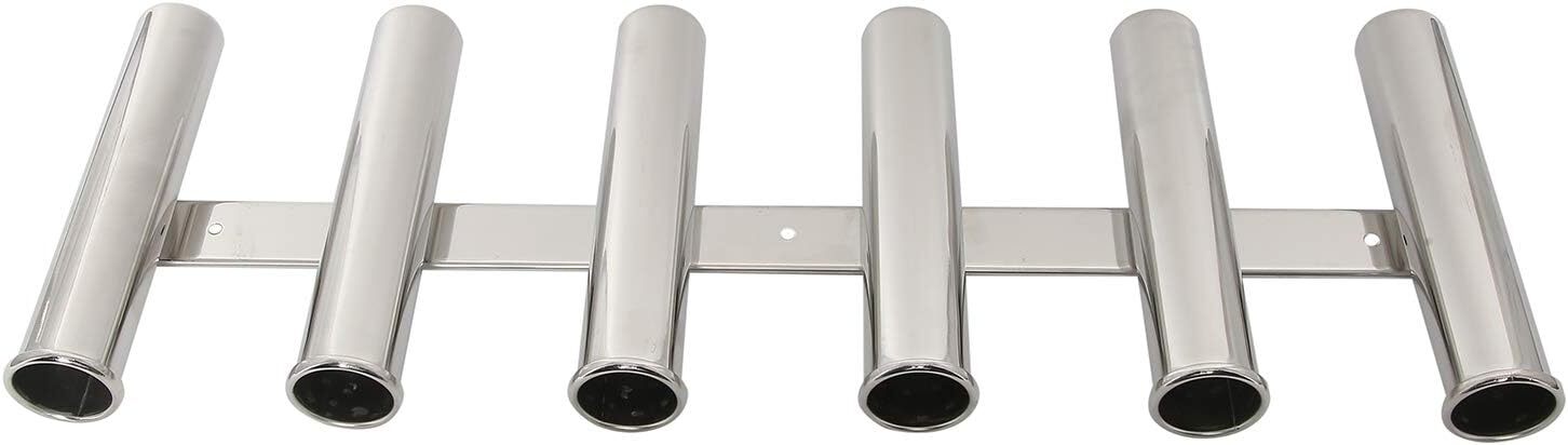 6 Tubes Boat Rod Holder Stainless Steel Boat Fishing Rod Rack for Yacht/Truck RV