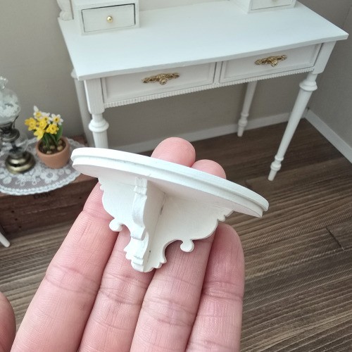 Miniature Half-Round Wall Shelf (1:6 Scale)