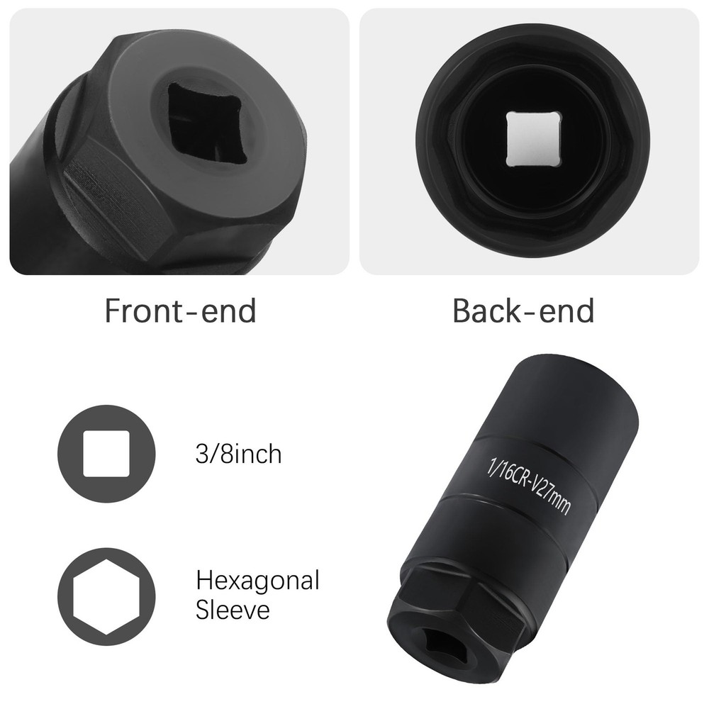 Oil Pressure Sensor Socket,1 1/16 Socket 2 5/8" Long Oil Pressure Switch Socket