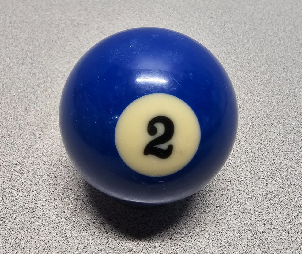 VTG Replacement Billiard Pool Ball 2 1/4" Diameter Standard # 2 Solid Bluie