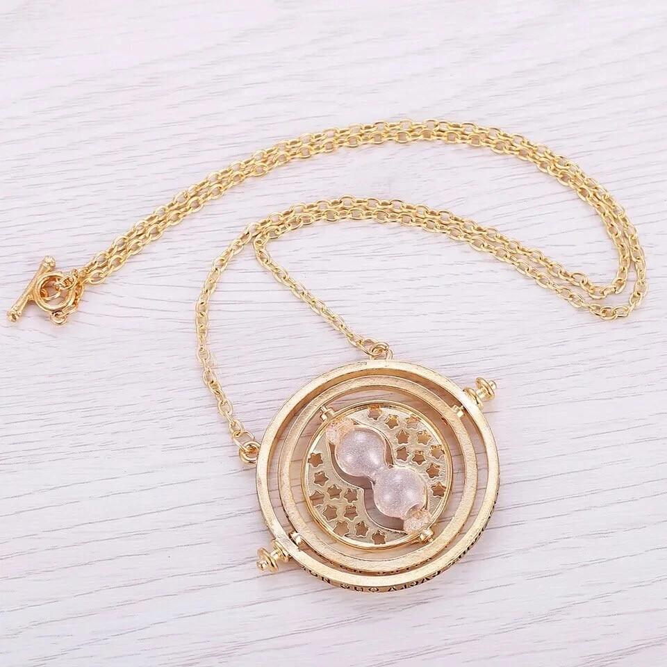 Harry Potter Time Turner Necklace Hermione Hourglass Pendant Gift Halloween US