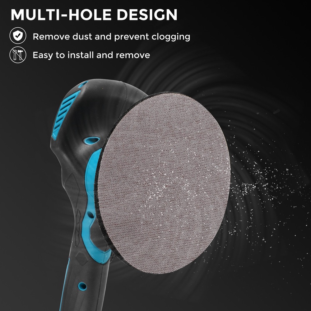 50 Pcs 6 Inch 60 Grit Hook and Loop Grid Sanding Discs