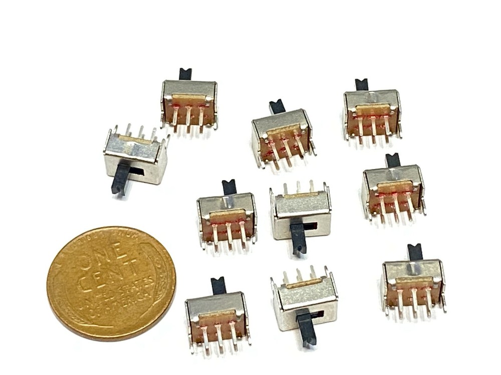 10 x slide switch SS22D07 on/off 2 position 6pin double toggle