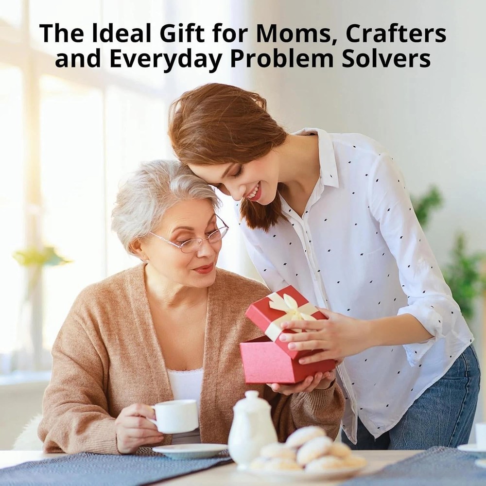 37 Pcs Big Eye Steel Sewing Needles Kit with Threads, Threader & Thimble