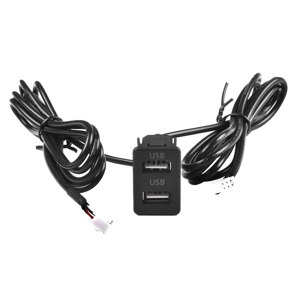 Car for DASH Mount Dual USB Port Panel Interface Extension 145cm Cable Adapter