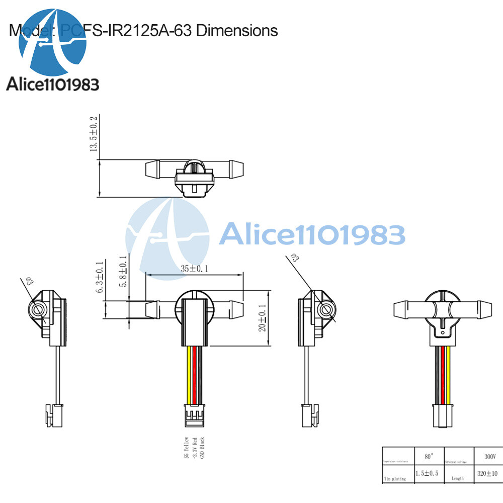 DC3.3V-5V Water Level Sensor Water Flow Switch Pipeline Liquid Level Detection