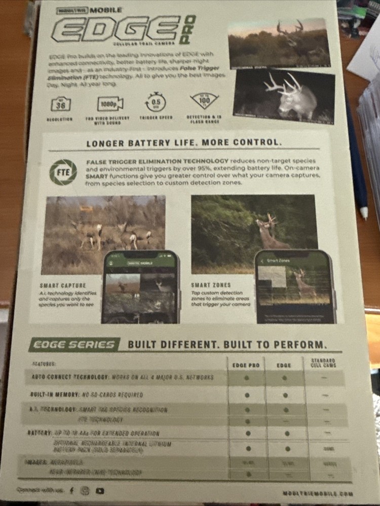 Moultrie Mobile Edge Pro Cellular Trail Camera - MCG-14080