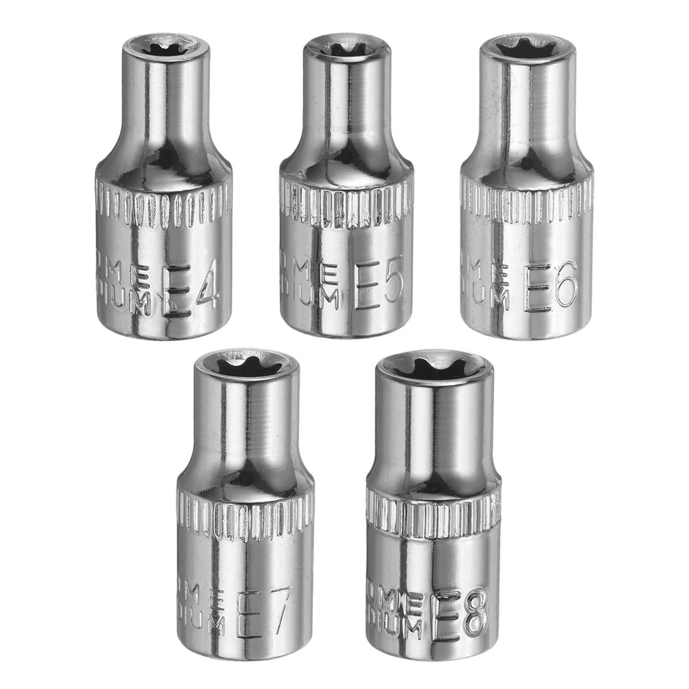 HARFINGTON 5pcs E-Torx Socket 1/4" Drive E4-E8 External Torx Deep Socket...
