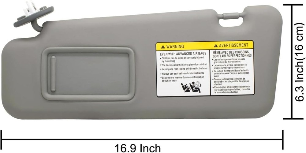 Driver Left Side Sun Visor Replacement Compatible with Toyota Highlander 2008 20