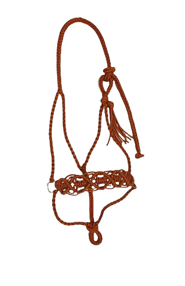 fancy hand braided horse halter