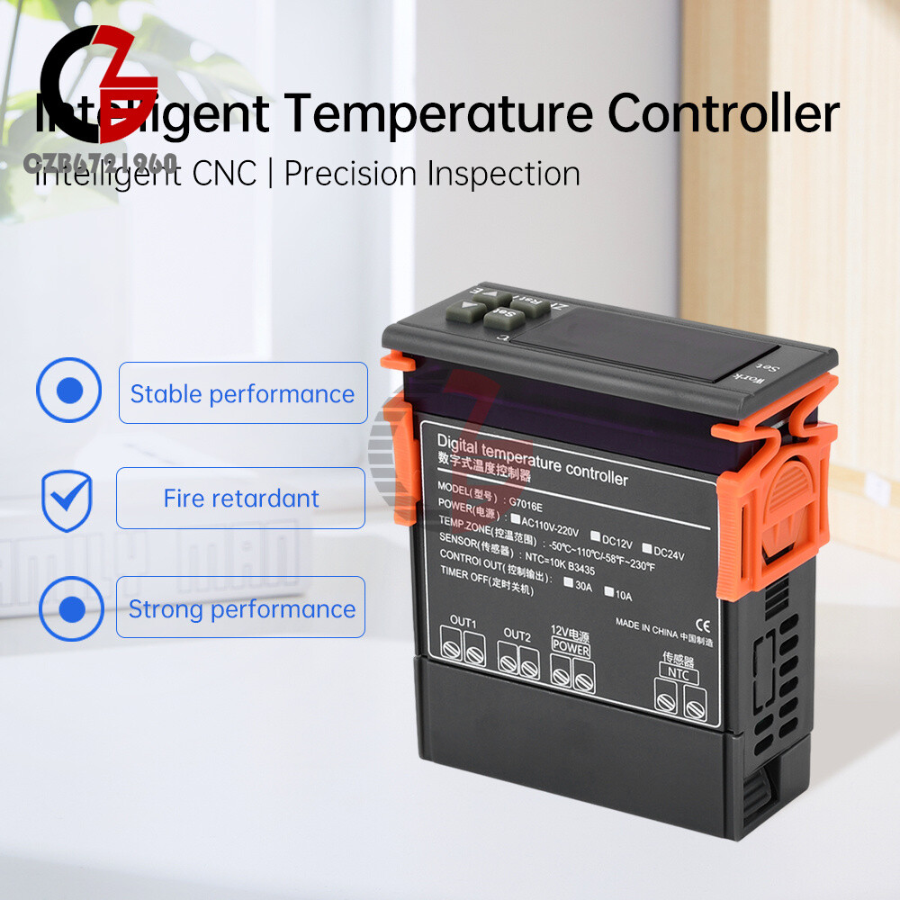 G7016E Digital Intelligent Temperature Controller NTC Waterproof Probe 12V/24V