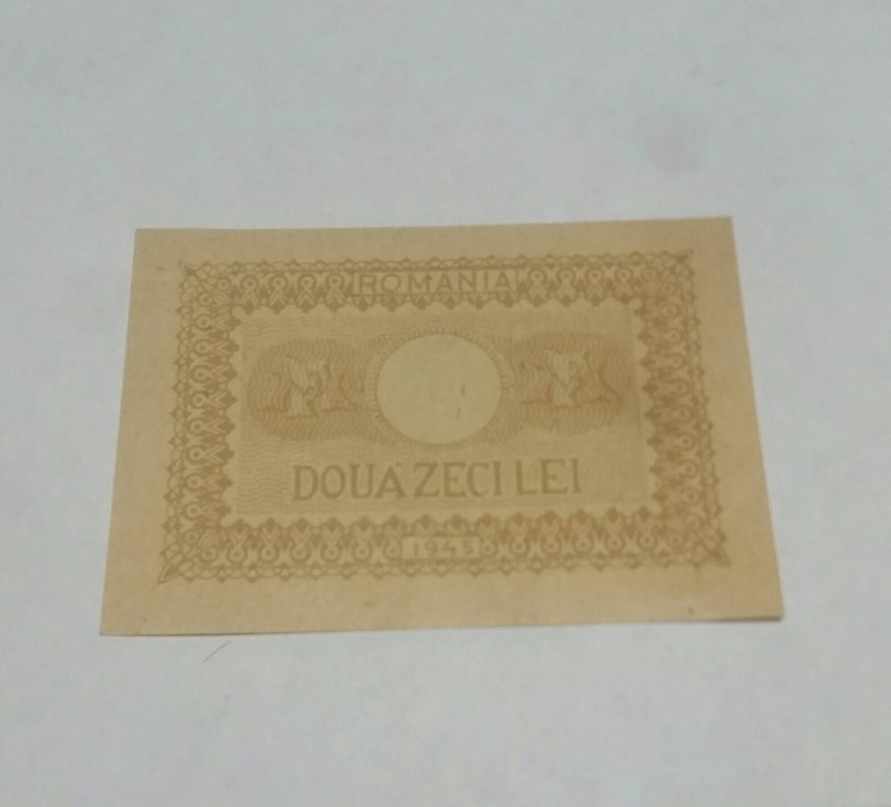 1945 ROMANIA - 20 Lei . Uncirculated