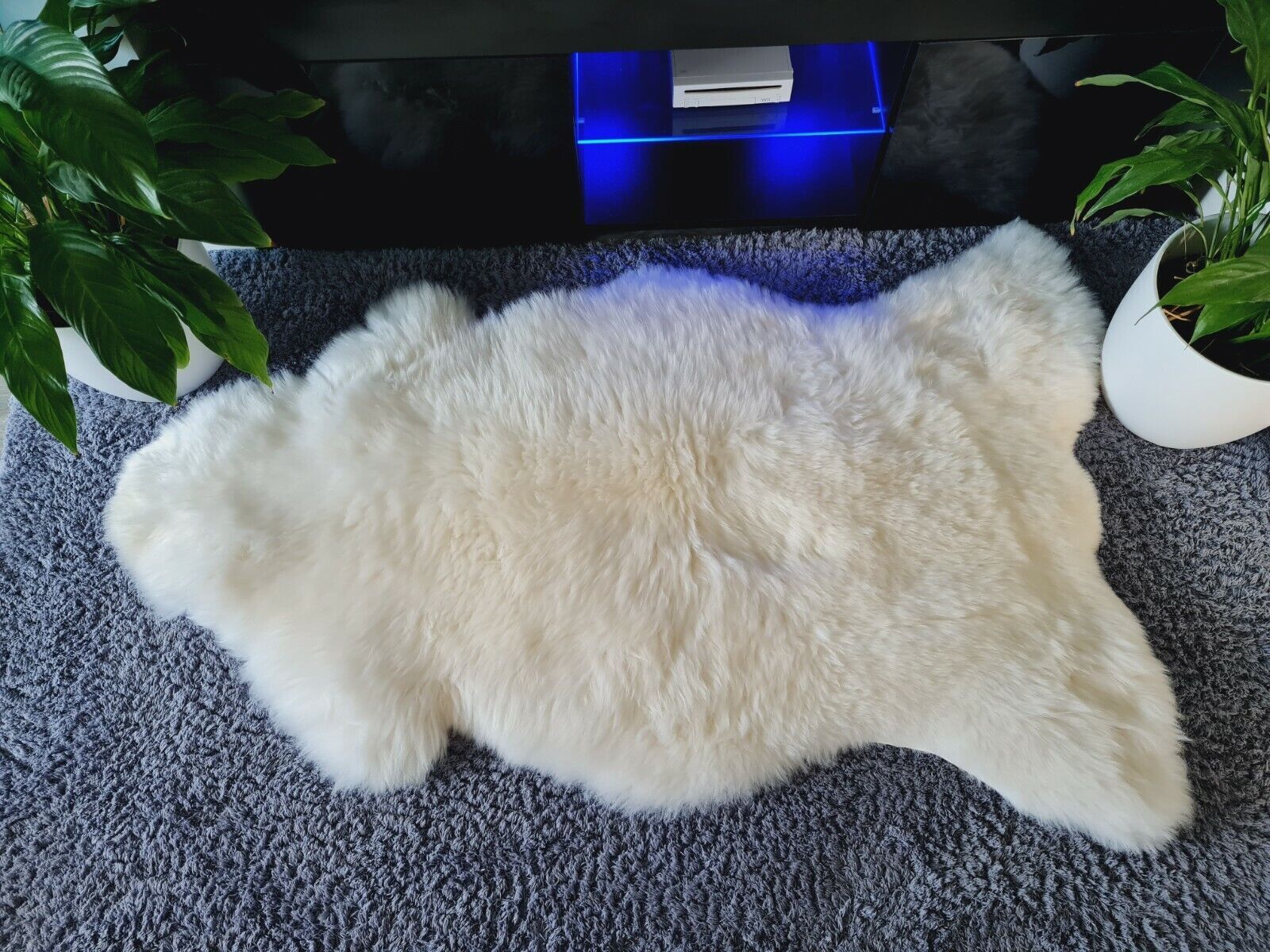 Ivory Real Sheepskin Rugs Fluffy Fur Sofa Couch Mats Soft Skin Fur Car Seat Pads