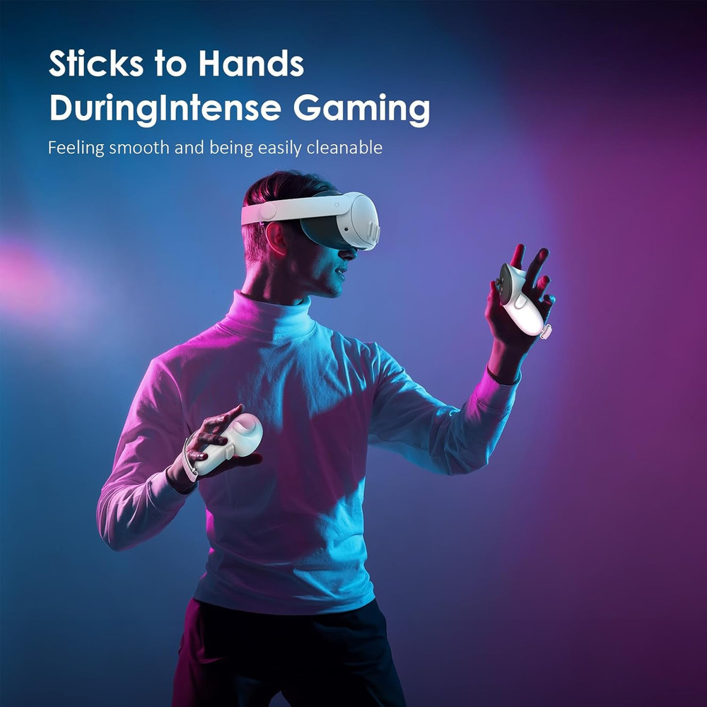 Vr Anti-Slip Controller Straps with Adjustable Knuckle Straps Compatible with Me