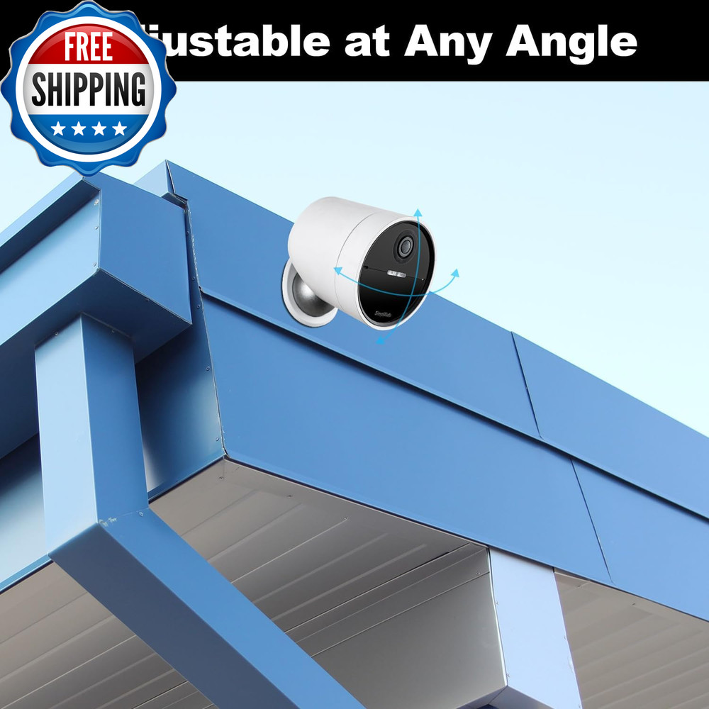 2 Pack Metal Wall Mount Compatible with Simplisafe Wireless Outdoor Security Cam