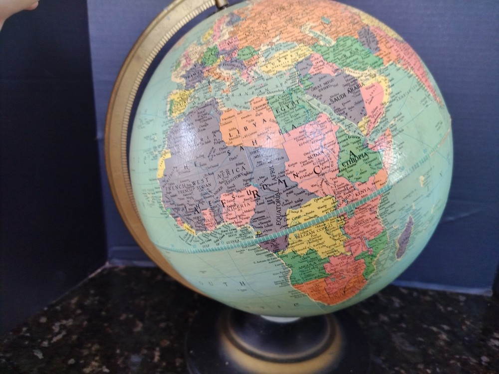 Vintage 1950s REPLOGLE 12" Reference Globe