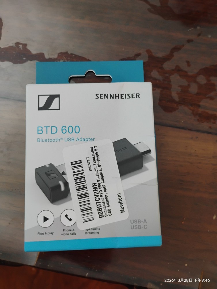 Sennheiser BTD 600 Bluetooth USB Adapter USB A USB C Dongle