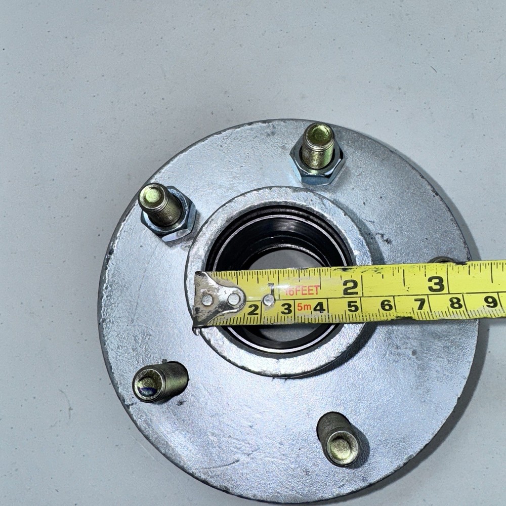 Galvanized boat trailer hub with a 5-lug on 4 1/2" bolt pattern