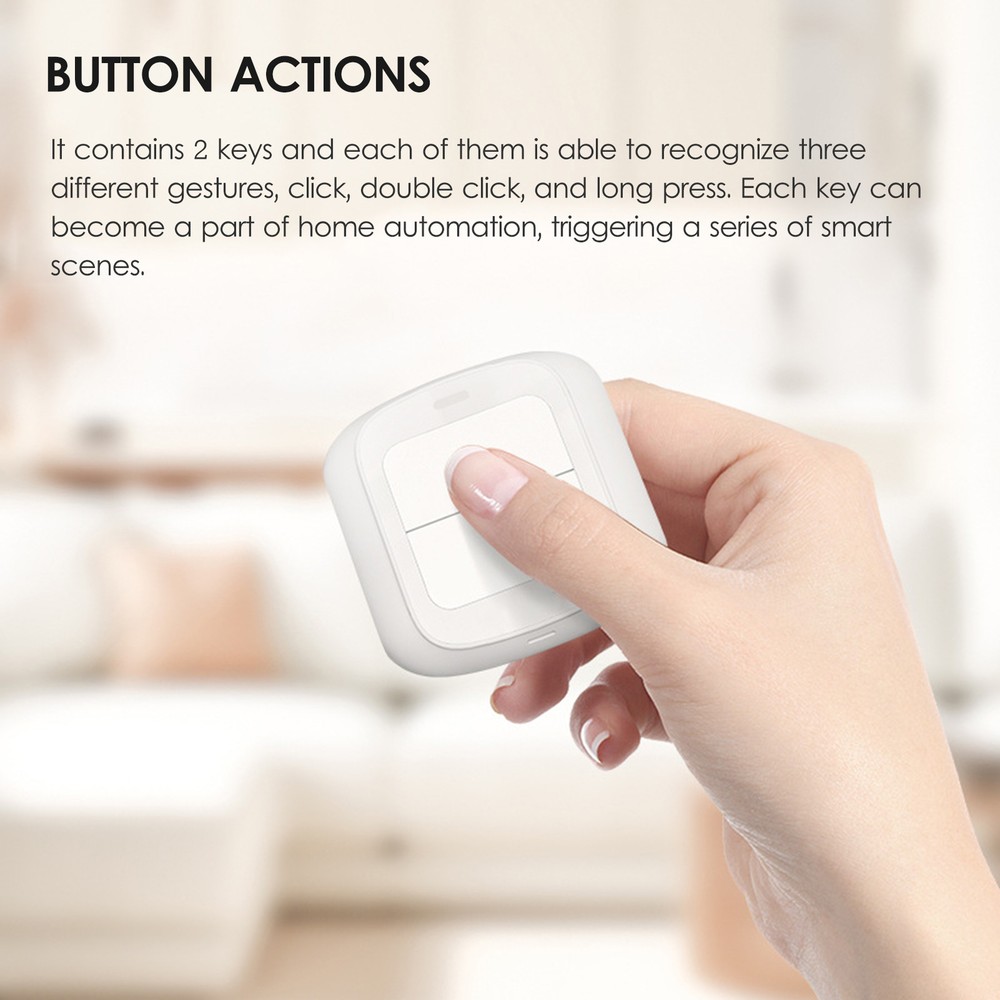 Dual Scene Switch Push Button for DIY Home Automation Scene D8T5