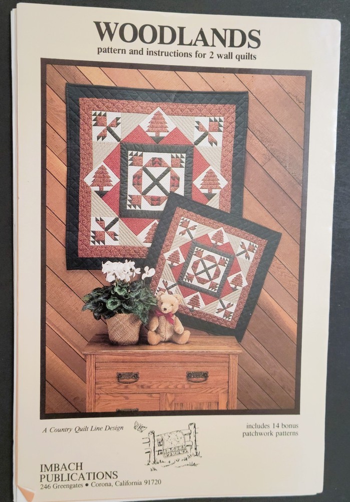 Imbach Publications Craft Pattern for 2 Wall Quilts Woodlands Uncut