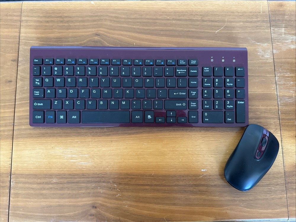 Cimetech KF10 Wireless Keyboard/Mouse COMBO - Plum/Maroon