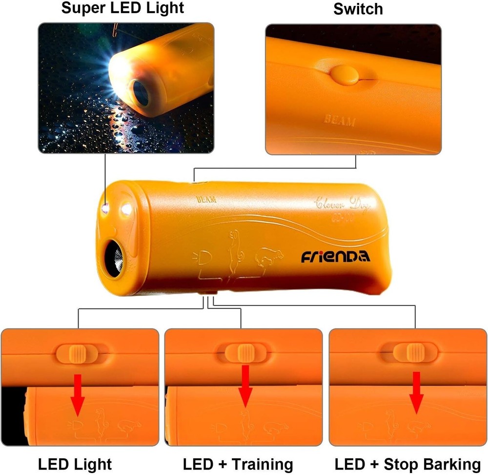 Dog Trainer Ultrasonic Device Bark Control Stop Noise Handheld Tool