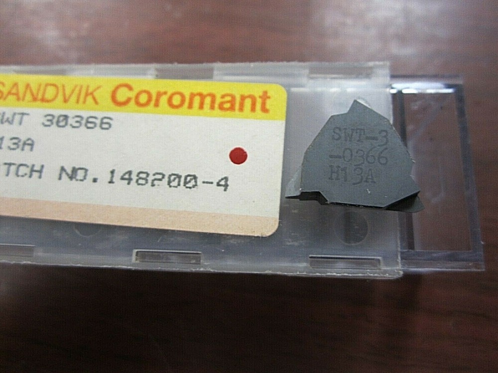 Sandvik SWT 3-0366 H13A Way Indexable Insert 10 per pak