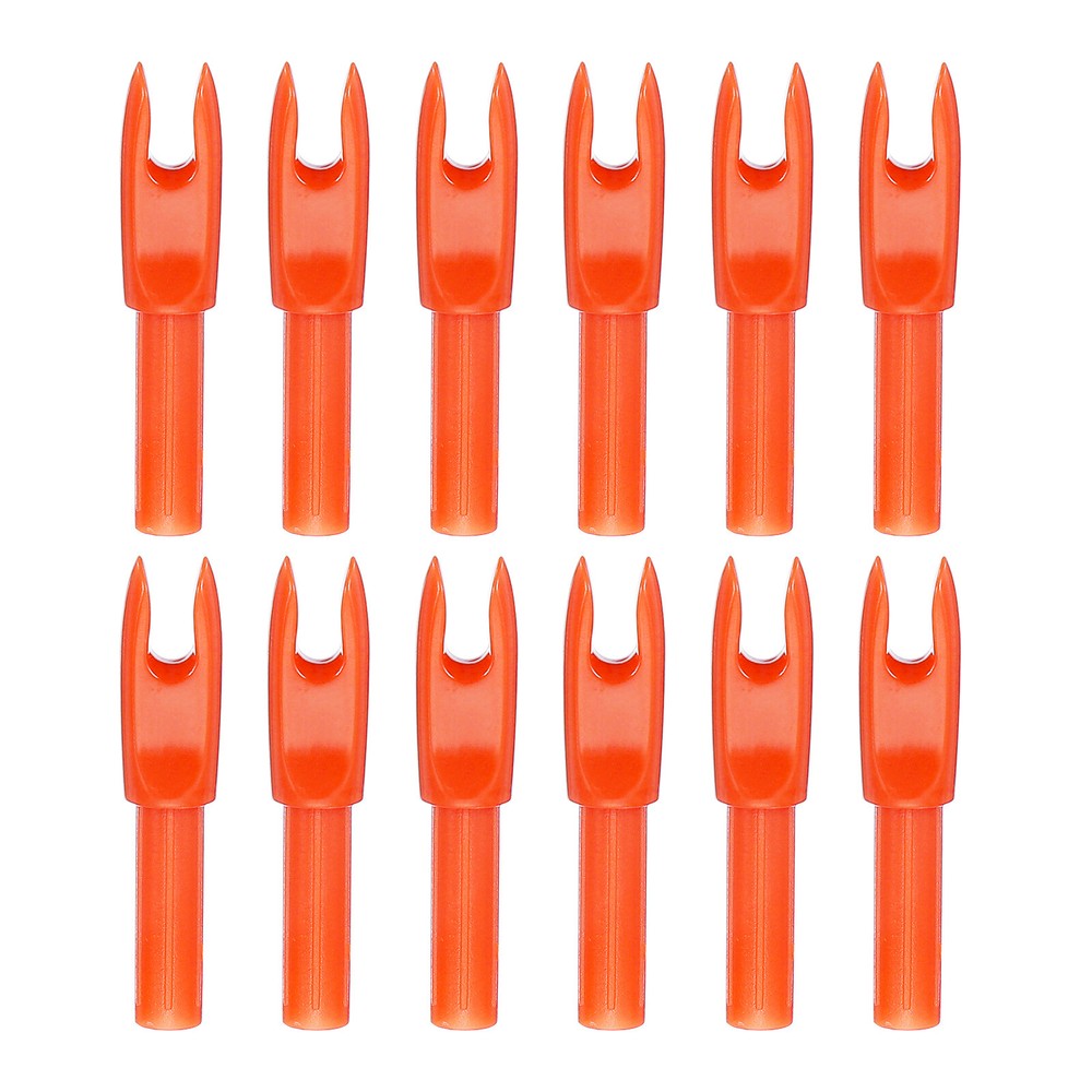 12 Pack Archery Arrows Nocks 4.2mm Plastic Insert Arrow Nock Orange