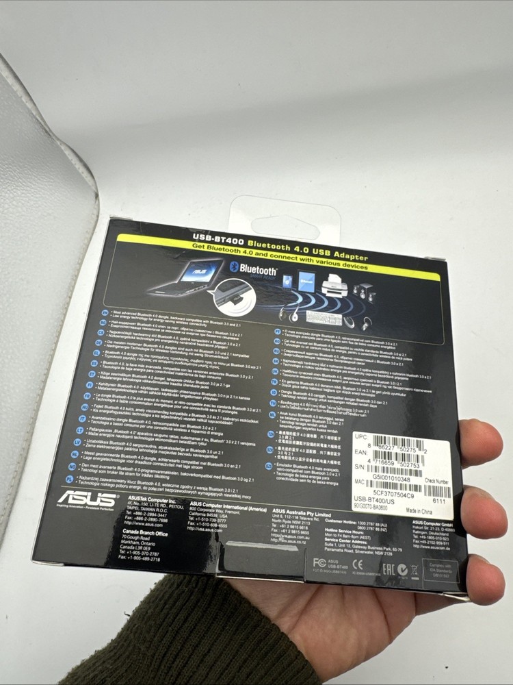 ASUS USB-BT400, USB ADAPTER Bluetooth 4.0 Dongle New