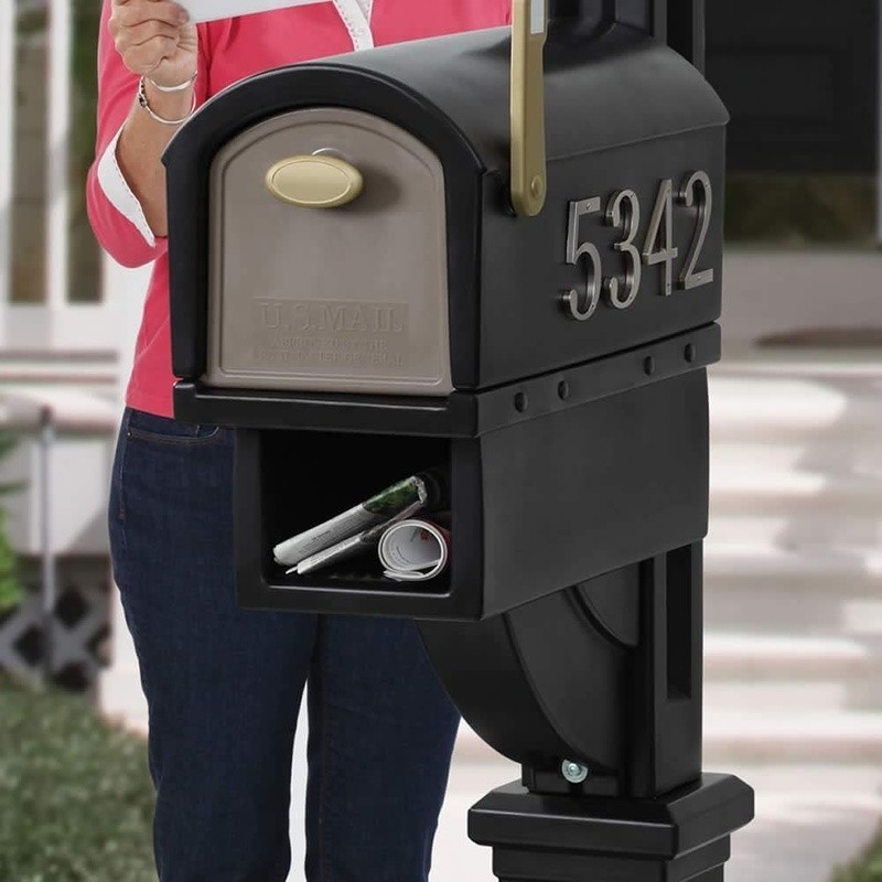 Large Mailbox Weather Resistant Secure Door Easy Assembly Durable Post Mount New