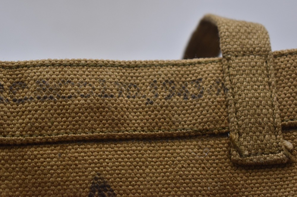 British Army 37 Pattern Small Pack WWII 1943 Dated Military Cross Body Strap