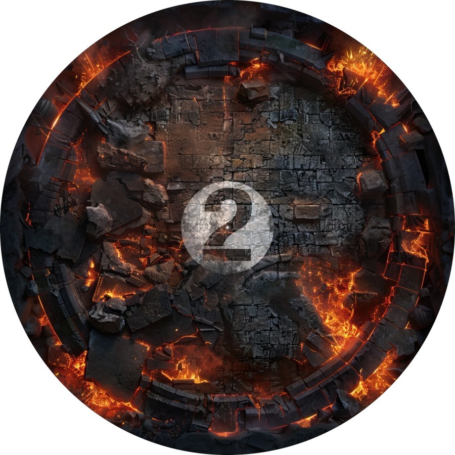 Objective Markers Set - 7.57" - Hellscape - Compatible w/ Warhammer 40K