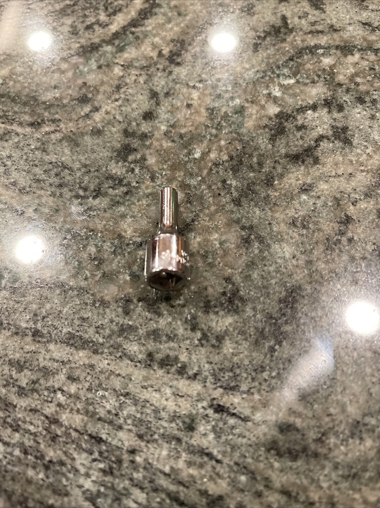 Snap On tms04 1/8" 1/4" drive 6 point semi deep chrome socket
