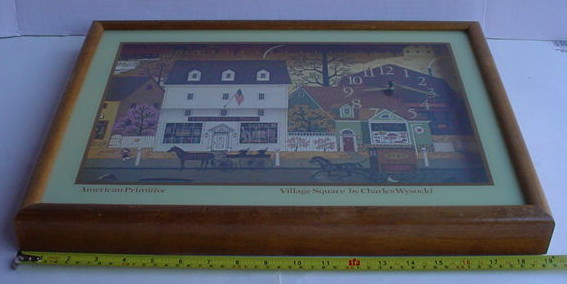 Charles Wysocki Village Square Clock