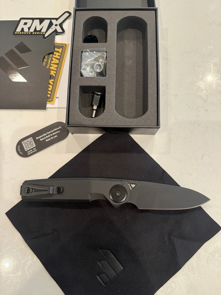 Work Sharp RMX Blackout Reserve Series M390 Drop Point Pocketknife