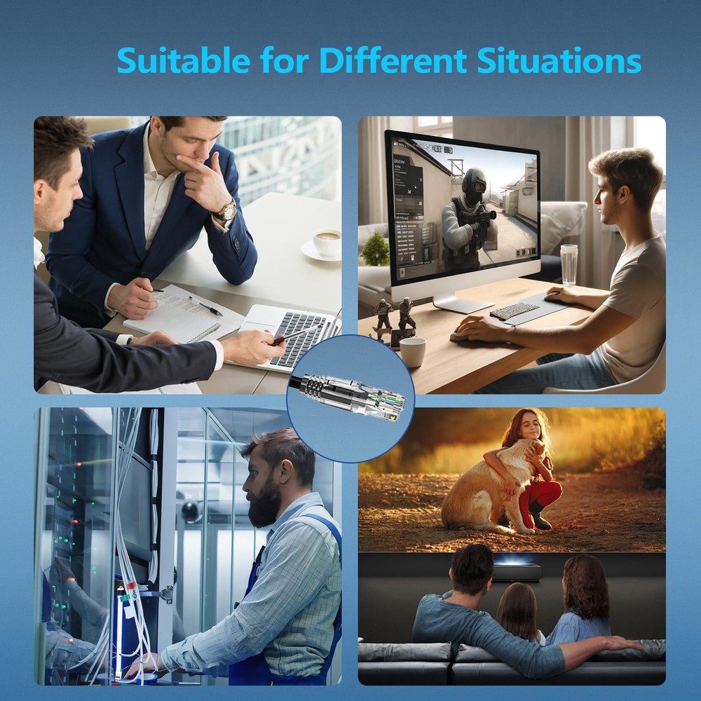 Patch Cables Cat6a 7ft (24 Pack) Slim, Cat6 Ethernet Patch Cable 10G Support,...