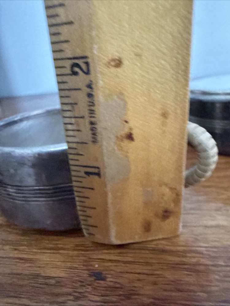 Unique Vintage 2 Piece SIlverplate Stackable Creamer And Mug