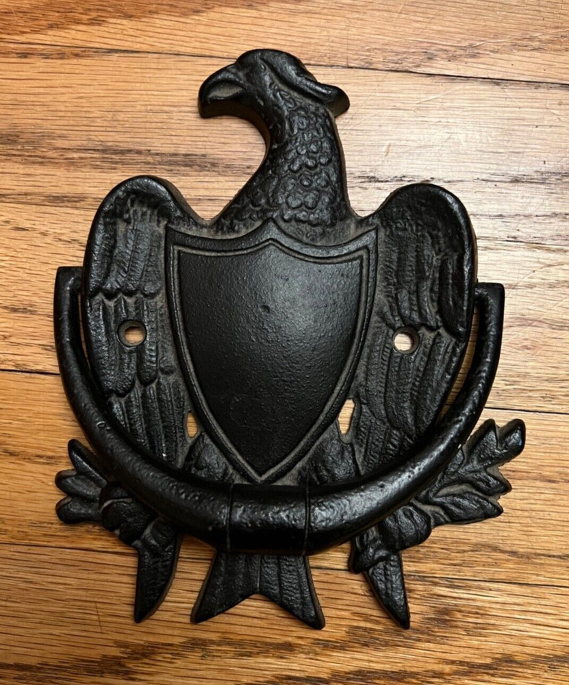 Vintage Emig Rustic Cast Iron Eagle Door Knocker