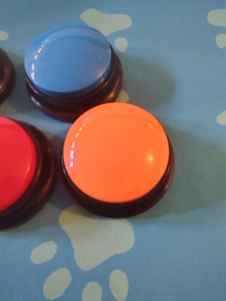 5 pcs Pet Communication Recording Training Buttons - 1 Missing Battery Back