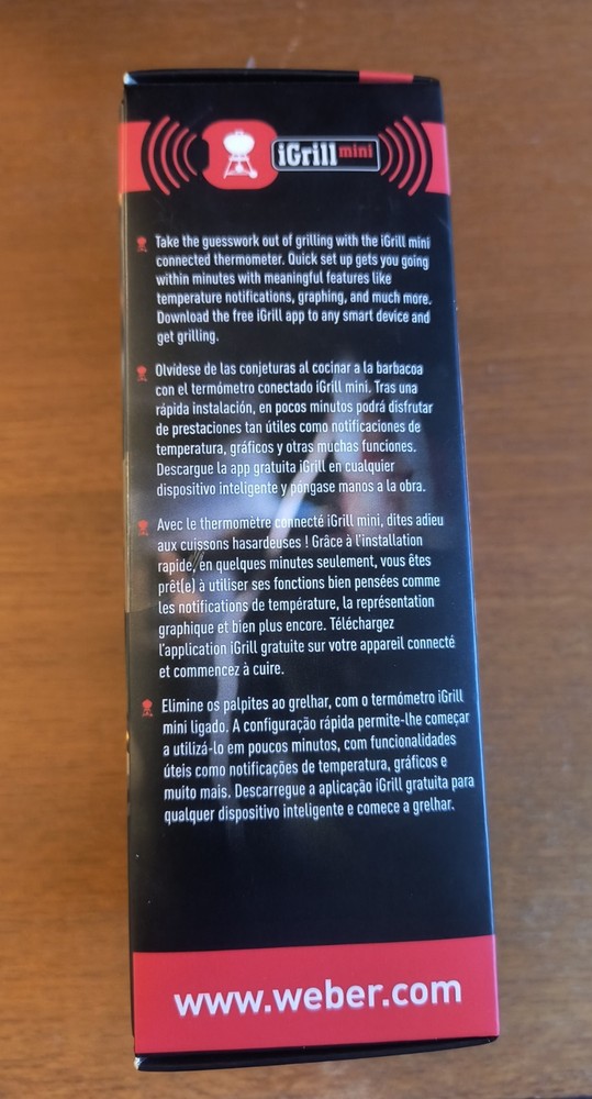 Weber iGrill Mini Bluetooth Connected Thermometer #7202 - Brand New