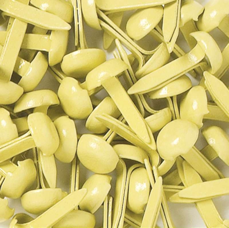 Doodlebug Mini Brads .125" 25/Pkg Buttercream
